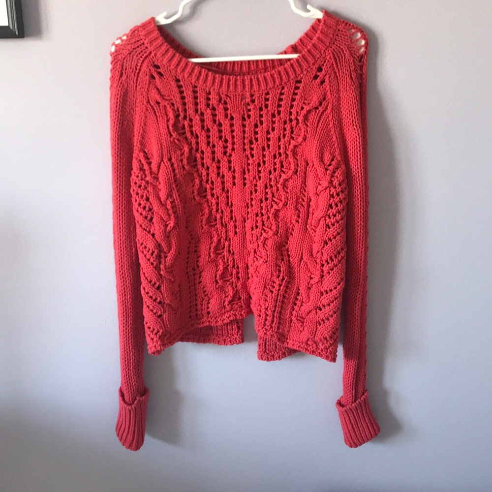 Free People pink sweater